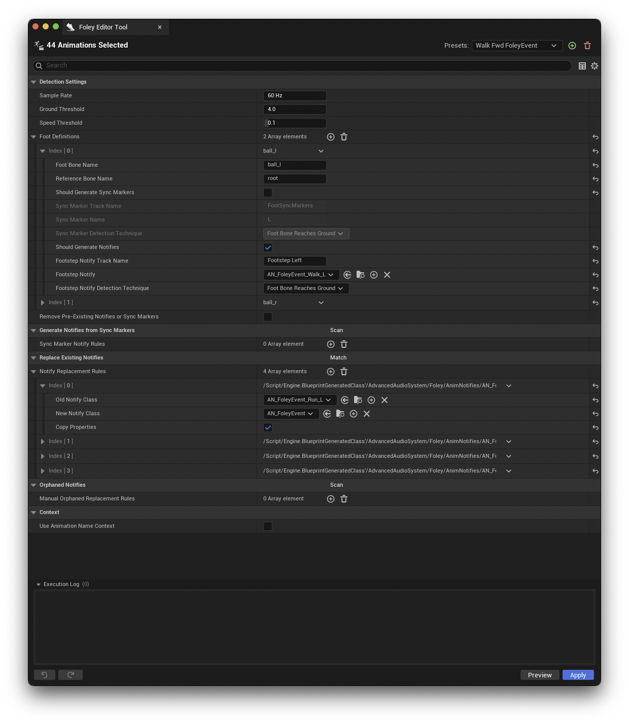 Batch edit tool window