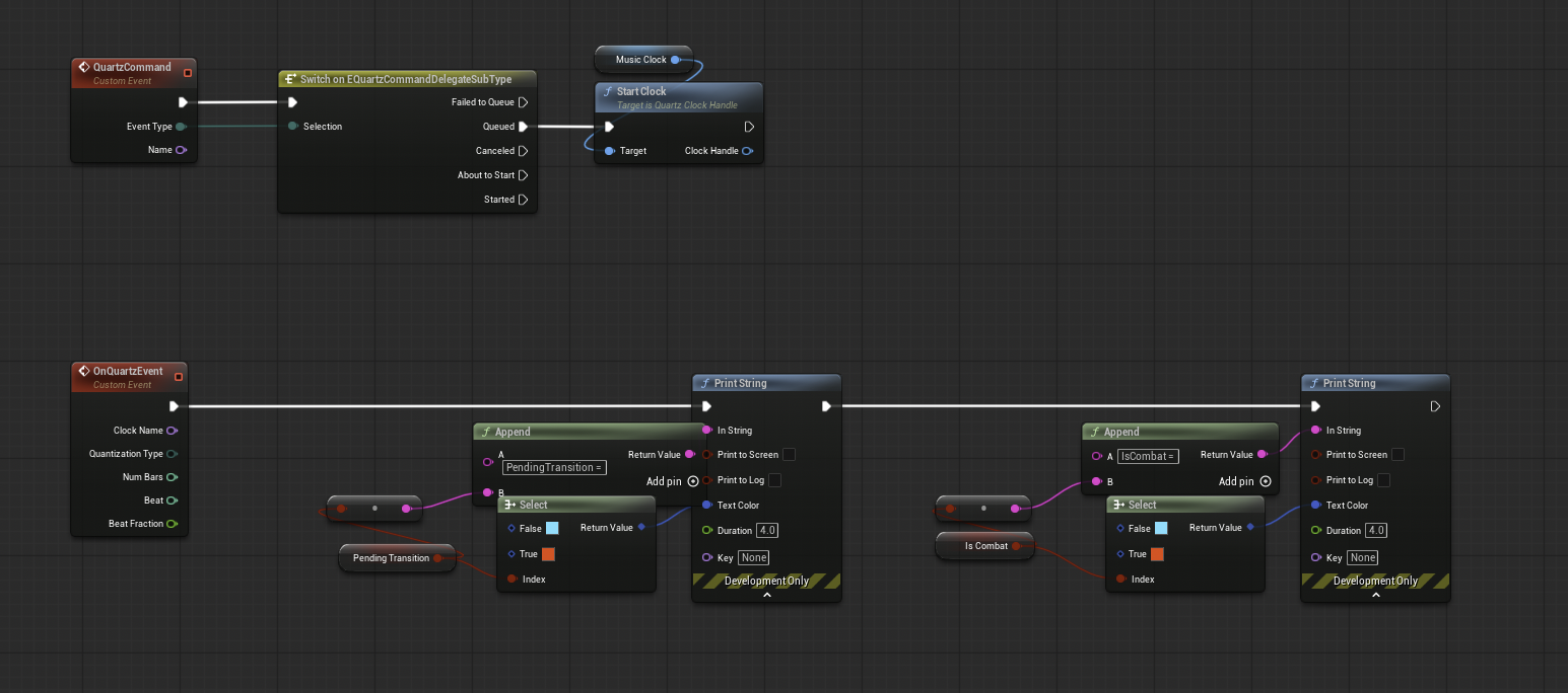 Quartz command and quantization event flow