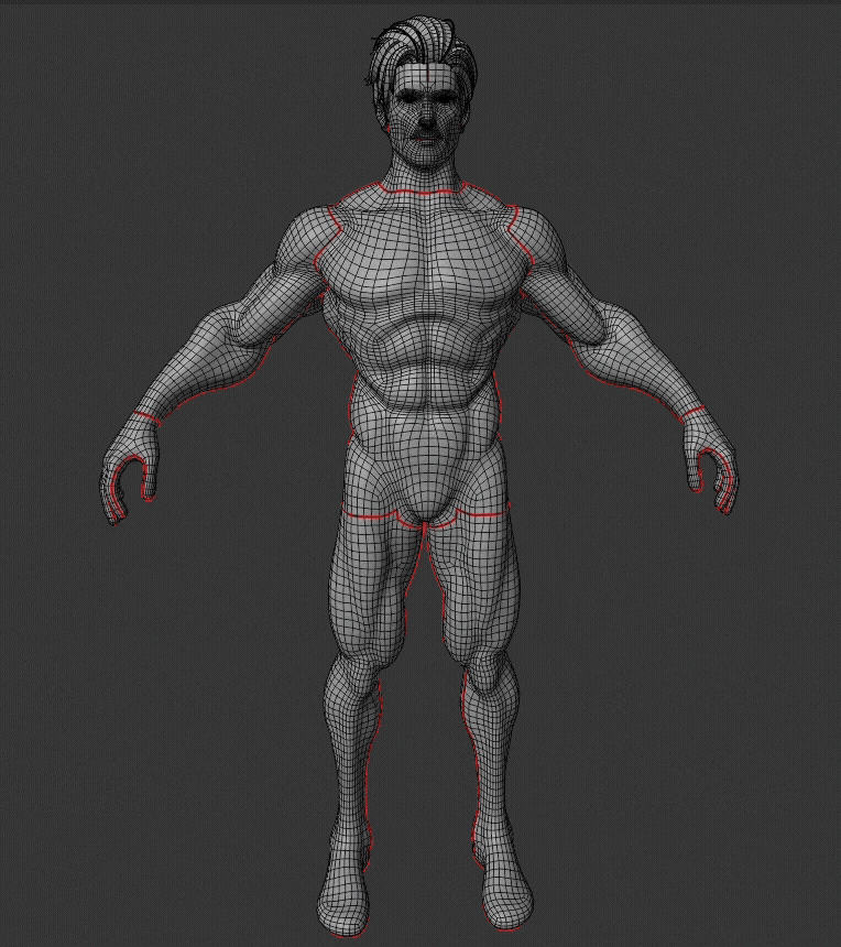 Character head wireframe